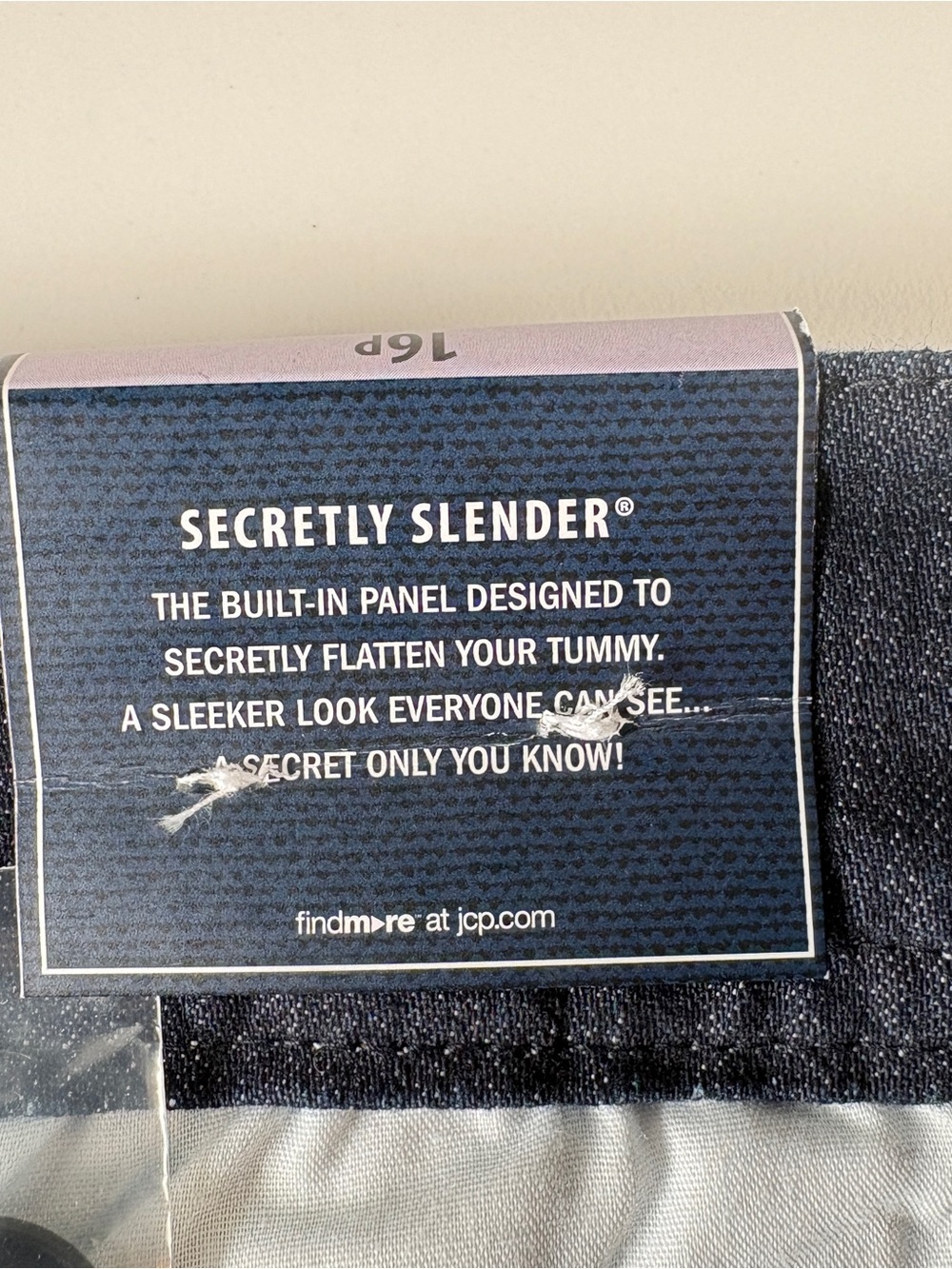 St John’s Bay Secretly Slender Denim Shorts 16P Dark Wash Tummy Control Comfort - Picture 12 of 12